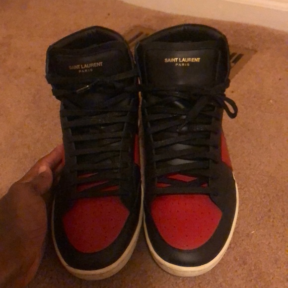 Saint Laurent sl/10h high tops red size 45 - Picture 1 of 5